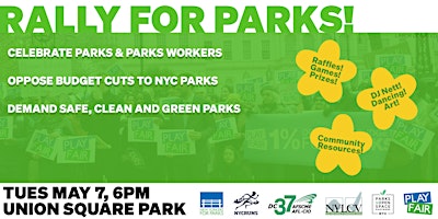 Primaire afbeelding van Play Fair Coalition Rally for Parks