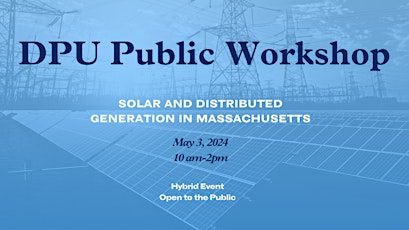 DPU Distributed Generation Clean Energy Workshop