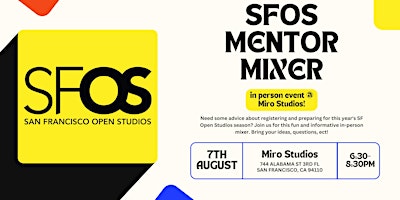 Imagem principal do evento SF Open Studios Mentor Mixer