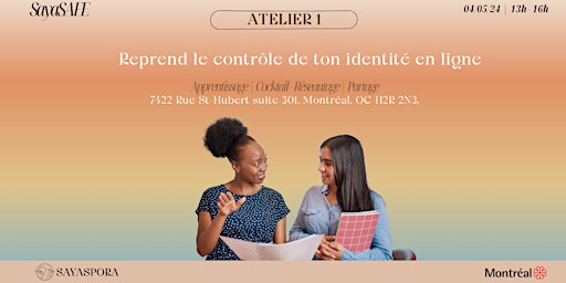 Reprend le contrôle de ton identité en ligne - Atelier Sayasafe  primärbild