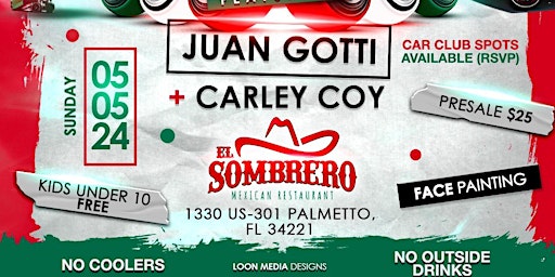 Imagem principal do evento Cinco De Mayo with Juan Gotti & Carley Coy