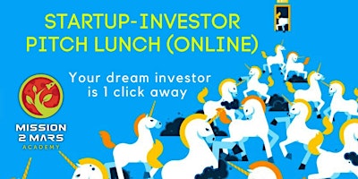 STARTUP INVESTOR PITCH LUNCH ONLINE (PARIS) primary image