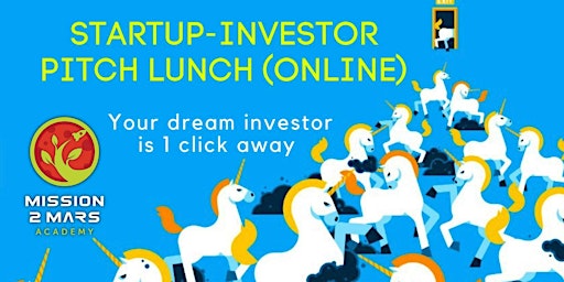 Primaire afbeelding van STARTUP INVESTOR PITCH LUNCH ONLINE (AMSTERDAM)