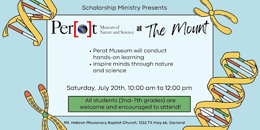 Imagem principal do evento The Perot Museum comes to The Mount