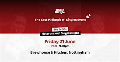 Image principale de Singles Night at Brewhouse & Kitchen (50s & 60s)