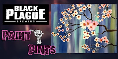 Immagine principale di Cherry Blossoms - Paint and Pints at Black Plague Brewery 