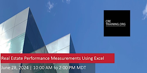 Imagem principal do evento Real Estate Performance Measurement Using Excel (4 Hours)