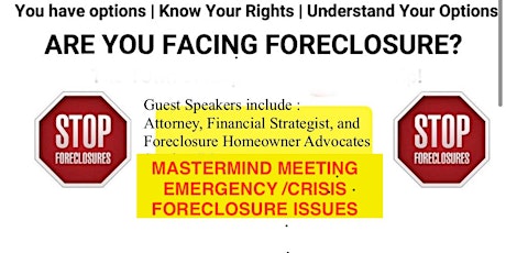 Virtual Seminar on Stopping Foreclosure!