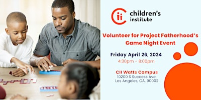Volunteer for Project Fatherhood's Game Night primary image