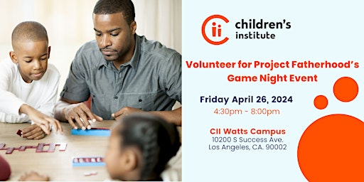 Imagen principal de Volunteer for Project Fatherhood's Game Night