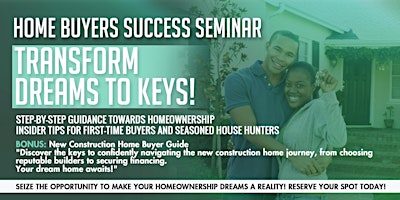 NEW GEORGIA HOME LOAN PROGRAM AVAILABLE! HOME BUYER SUCCESS SEMINAR! primary image
