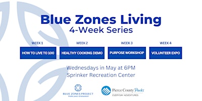Imagem principal de Blue Zones Living 4-Week Series (Wednesdays) at Sprinker Rec. Center