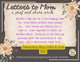 Imagem principal do evento Letters to Mom a Grief and Share Circle