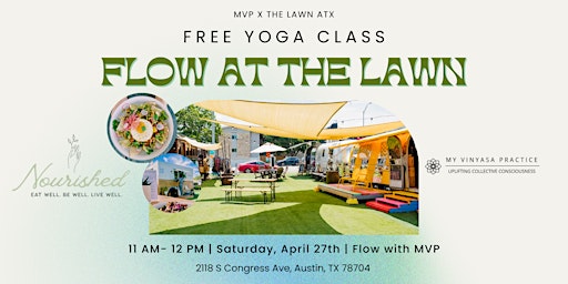 Imagem principal do evento Yoga at The Lawn with MVP at South Congress!