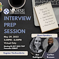 NC NAHSE Interview Prep Session primary image