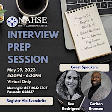 Image principale de NC NAHSE Interview Prep Session