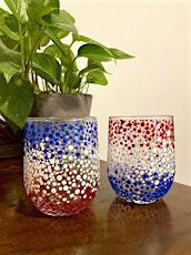 Paint Nite: Patriotic Polka Dot Stemless Sippers (set of 2)