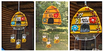 Bee Kind Beehive Windchime Workshop - Fused Glass - Garden City primary image