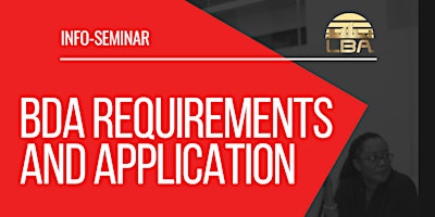 BDA Requirements & Application Info-Seminar primary image