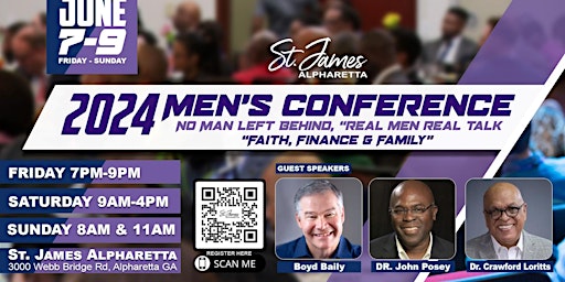 Imagen principal de No Man Left Behind Men's Conference "Faith, finance & Family"