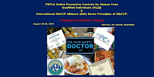 Imagen principal de FSPCA Human Foods (PCQI) & IHA Seven Principles of HACCP Online Training