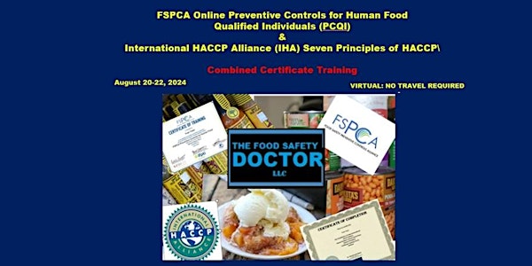 FSPCA Human Foods (PCQI) & IHA Seven Principles of HACCP Online Training