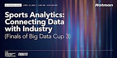 Hauptbild für Sports Analytics: Connecting Data with Industry (Finals of Big Data Cup 3)