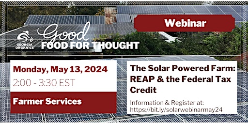 Hauptbild für Webinar: The Solar Powered Farm