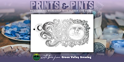 Imagem principal do evento Prints & Pints with Rubber City Prints & Green Valley Brewing (May 18th)
