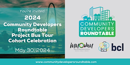 Imagem principal do evento 2024 Community Developers Roundtable Project Bus Tour & Cohort Celebration