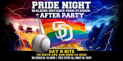 Image principale de SD PADRES PRIDE NIGHT AFTER PARTY (Walking Distance from Stadium)