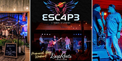Immagine principale di JOURNEY covered by Escape +FIREWORKS-- plus Tx wine & craft beer! 