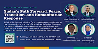 Hauptbild für Sudan's Path Forward: Peace, Transition, and Humanitarian Response