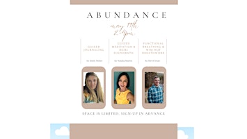 ABUNDANCE: Journaling, Breathwork, Guided Meditation, & Reiki Soundbath primary image