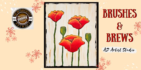 Poppy Paint Night at New Groove