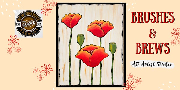 Poppy Paint Night at New Groove