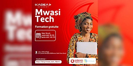 Formation gratuite Mwasi Tech Kinshasa 18 avril