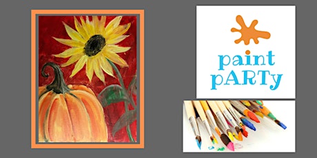 Paint'N'Sip Canvas - Pumpkin Sunflower - $35pp primary image