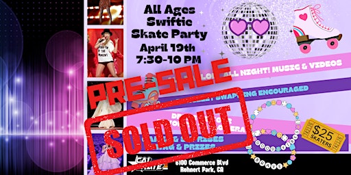 Primaire afbeelding van All Ages Swiftie Skate Party