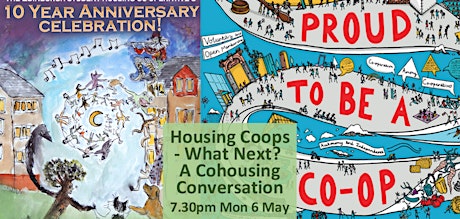 Housing Coops: What Next? Cohousing Conversation 7.30-9pm Mon 6 May online