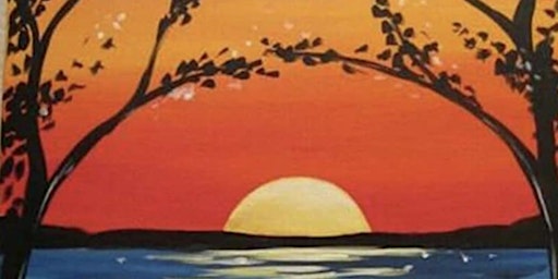 Boujiee Dogs Paint night of Sunset gazing in Adirondack Chair primary image