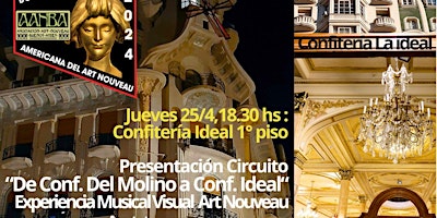 Imagem principal do evento Presentación Tour Conf. Del Molino a La Ideal: Art Nouveau y Belle Epoque..