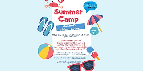 Speech and Language Enrichment Summer Camp Week 2: June 10-13