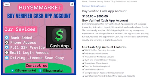 Primaire afbeelding van 99%: Get Safe and Reliable Cash App Accounts Now (R)