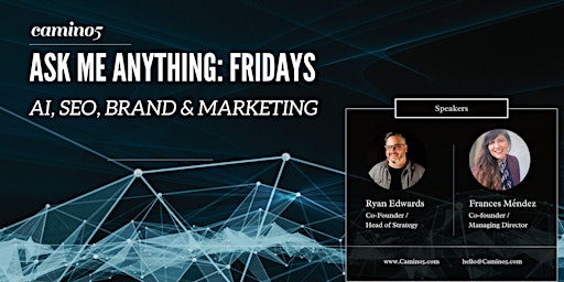 Primaire afbeelding van AMA: ASK ME ANYTHING ABOUT AI, BRAND & MARKETING