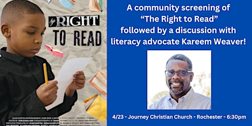 Immagine principale di "The Right to Read" Screening & Discussion with Kareem Weaver 