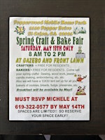 Imagem principal do evento Pepperwood Parks 4th Annual Craft and Bake Sale