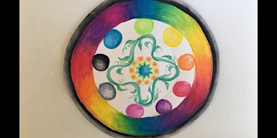 Watercolor mandala painting primary image