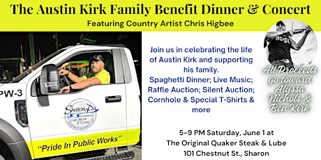 The Austin Kirk Family Benefit Dinner & Concert June 1