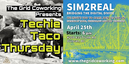 Primaire afbeelding van Techie Taco Thursday: Sim2Real: Bridging the  Digital Divide